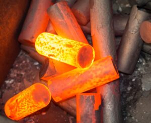 heating billet via induction heating for hot forging