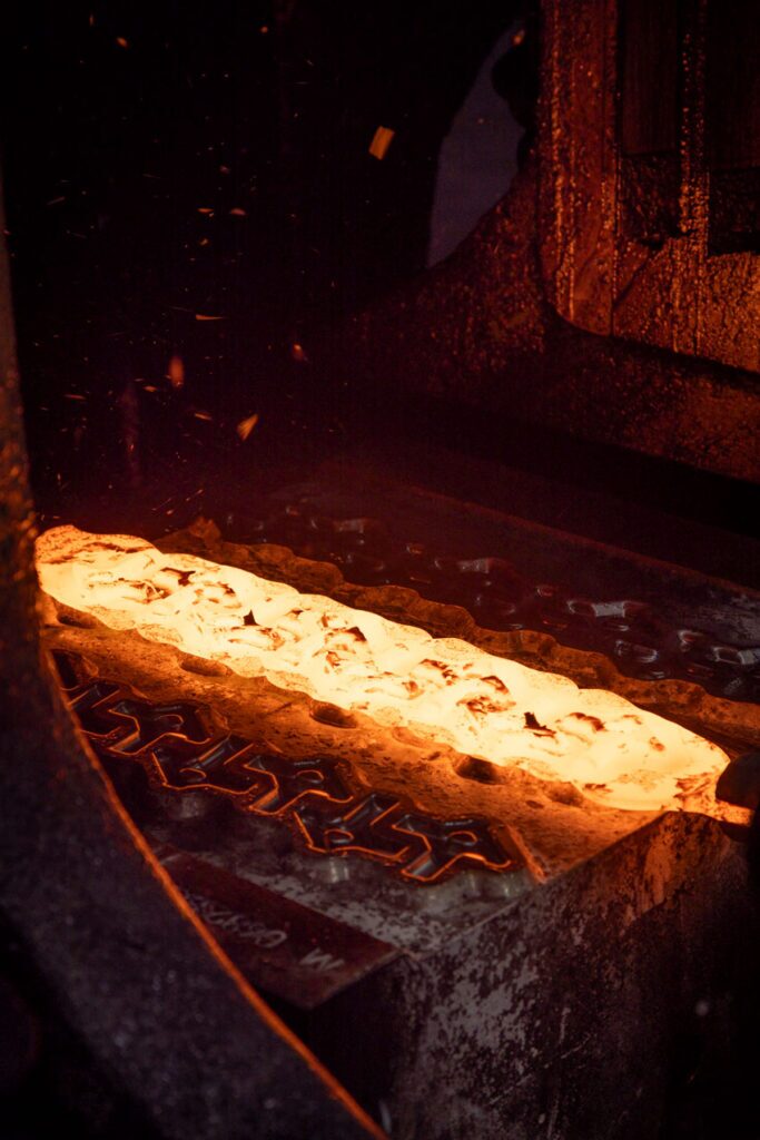 Glowing forge platter