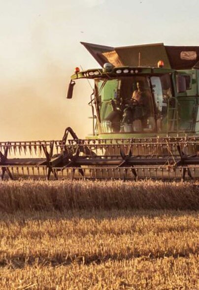 Combine in the field