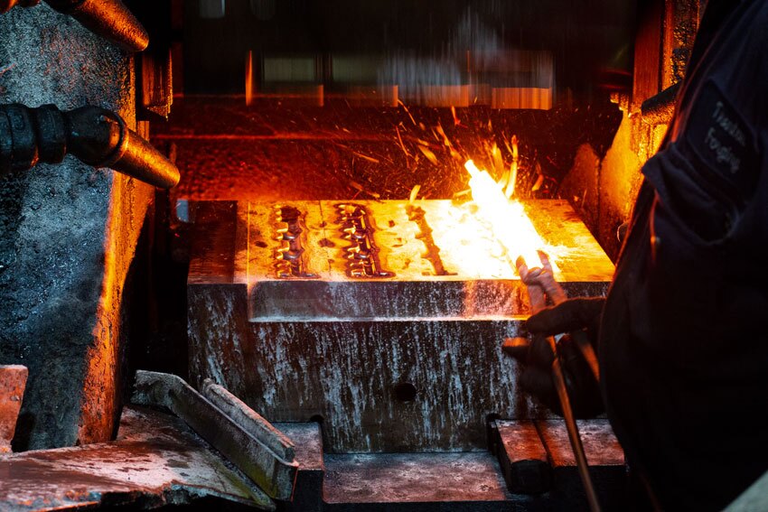 Drop hammer forging