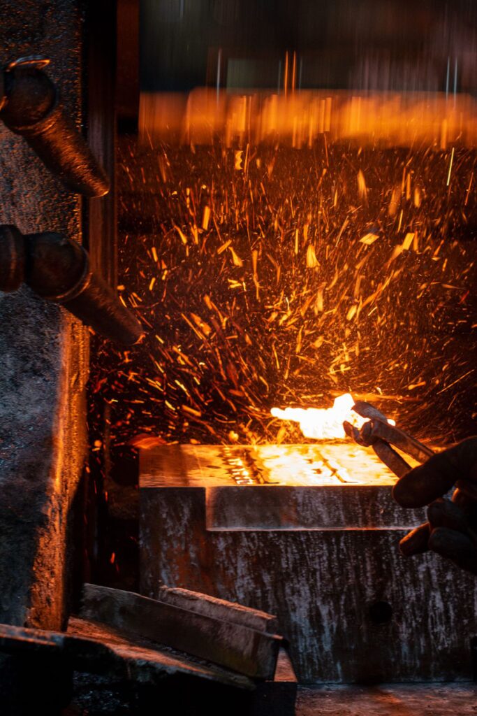 Drop hammer forging process